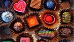 конфеты, сладости, квадрат, спираль, глазурь, зигзаг, шоколад, радуга, сердце