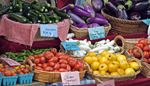 кабачок, баклажан, контейнер, помидор, корзинка, овощи, рынок, прищепка, цена