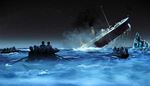 океан, катастрофа, пътници, айсберг, титаник, спасявам, мъгла, димоход, весло, лодка, нощ